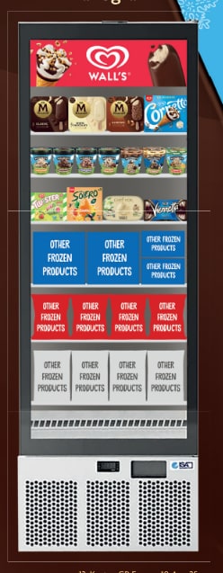 3 Shelves Upright Freezer